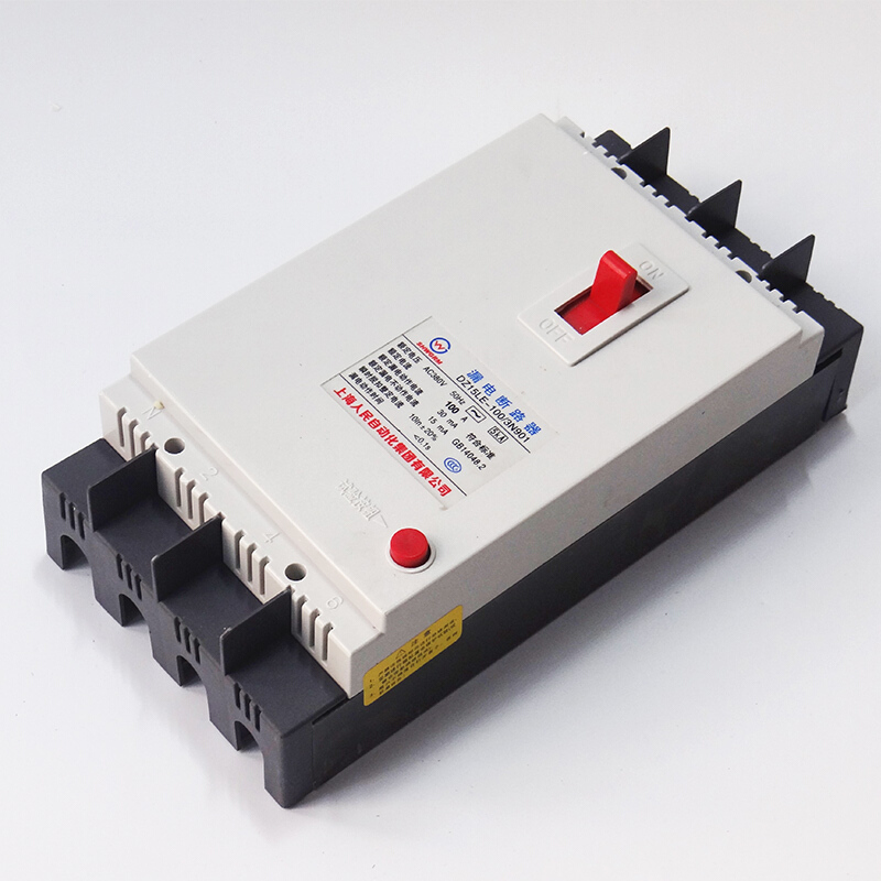 勇明电器漏电断路器三相四电63a380v漏保开关漏电保护器100安 2p 100a