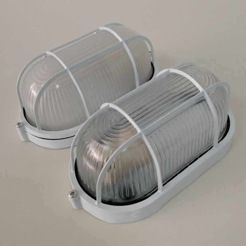 椭圆形厨房油烟机防潮商用排烟罩防爆玻璃烟罩防雾灯座可配灯泡 椭圆