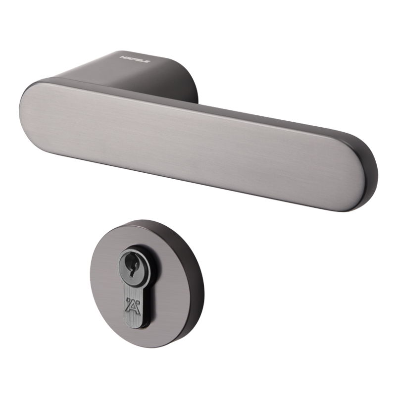 hafele 海福樂HAFELE現(xiàn)代簡約臥室房門鎖具黑色橢圓亞光防火門把手鎖 911.83.972 黑色防火鎖體 通用帶鑰匙