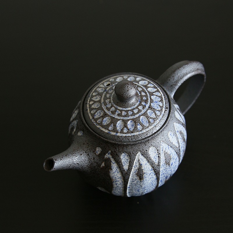 北野工坊职人手作后手泡茶壶 日式手工茶具 池下直人陶壶 名家手工壶