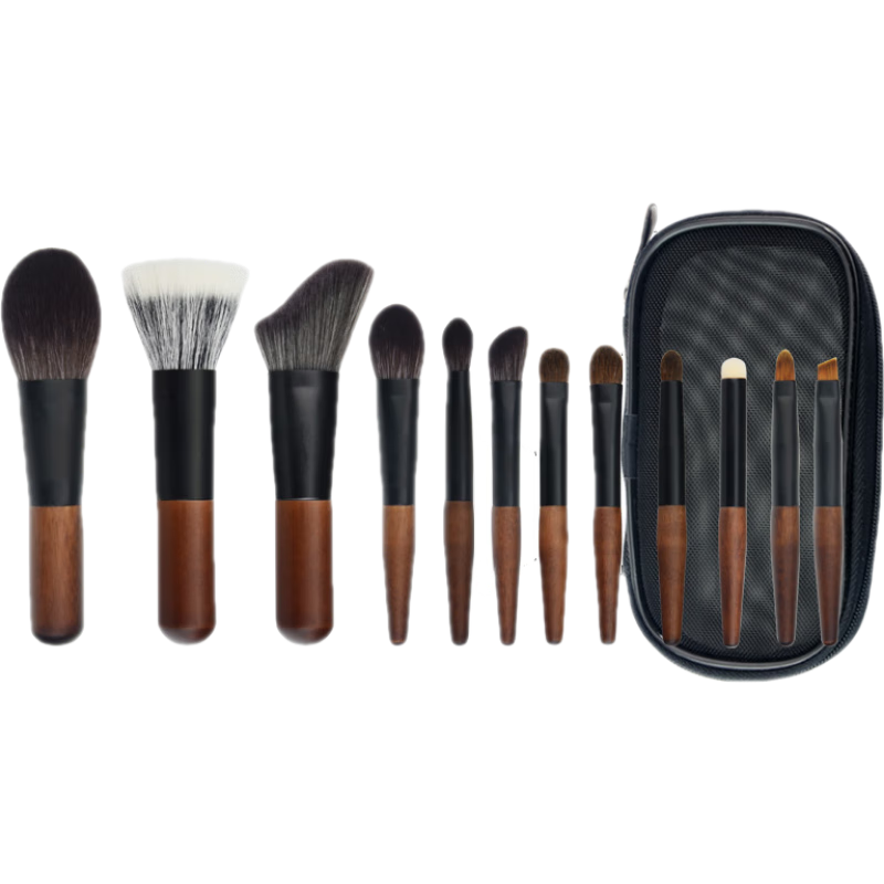 YAHLIGS便携8支迷你化妆刷 沧州化妆刷套刷 动物毛点彩刷 迷你眼部刷套刷 便携迷你化妆刷 12支 B版