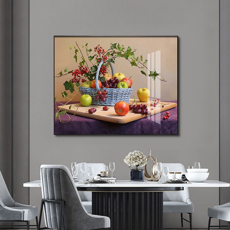 画横板单幅现代简约抽象风景梵高星空厨房饭厅画 a款油画风景01300