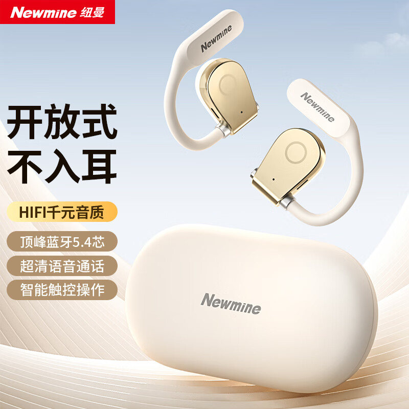 纽曼（Newmine）LY17蓝牙耳机挂耳式骨传导概念适用索尼开放式柏林之声真无线运动跑步降噪游戏低延迟适用华为苹果