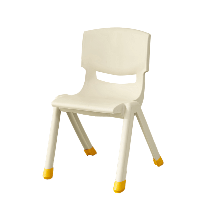 好尔塑料凳子加厚板凳加厚可叠摞靠背凳宝宝餐椅塑料座椅家用客厅小凳子象牙黄
