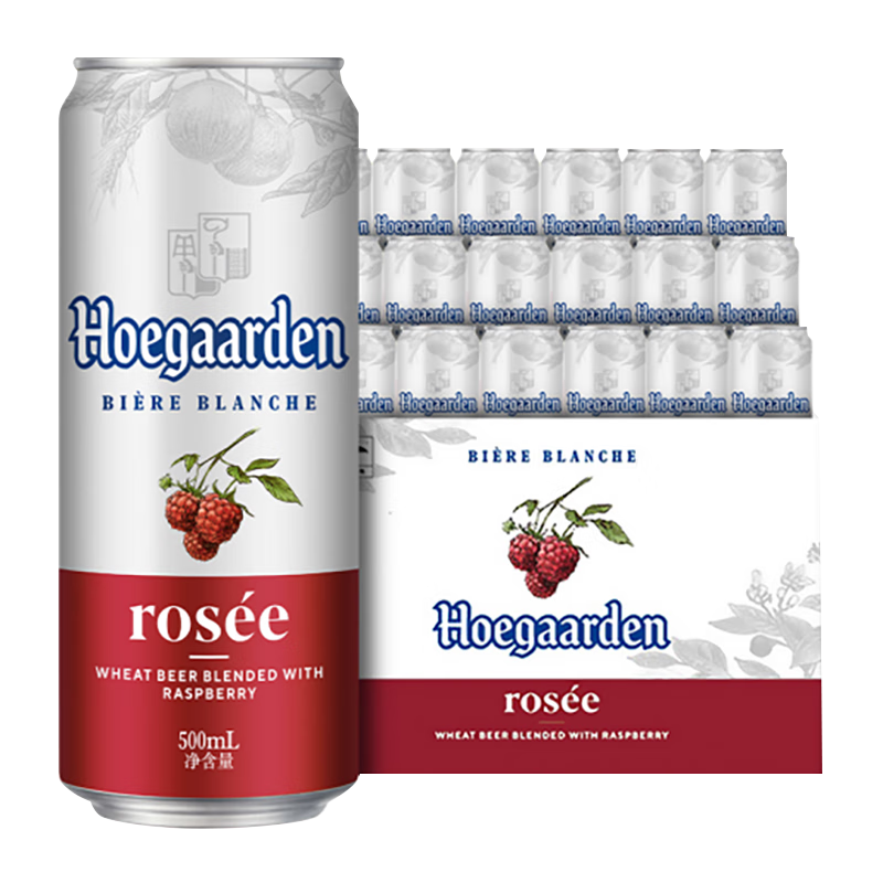 Hoegaarden 福佳 红 果啤 精酿啤酒 比利时风味 500ml*18听啤酒整箱