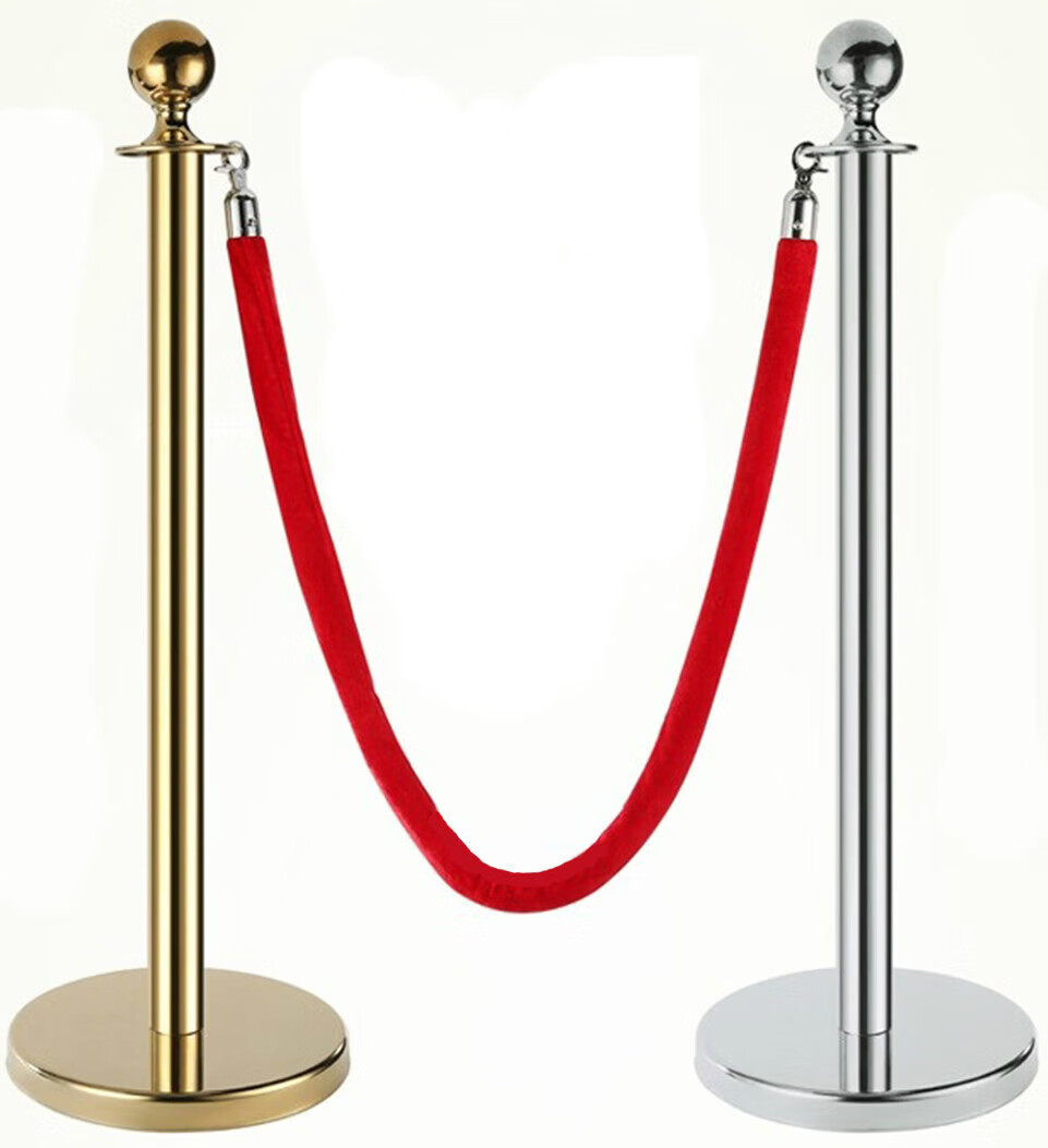 不锈钢钛金护栏/一米线护栏/礼宾杆/隔离带/挂绳栏杆礼宾柱 钛金色挂