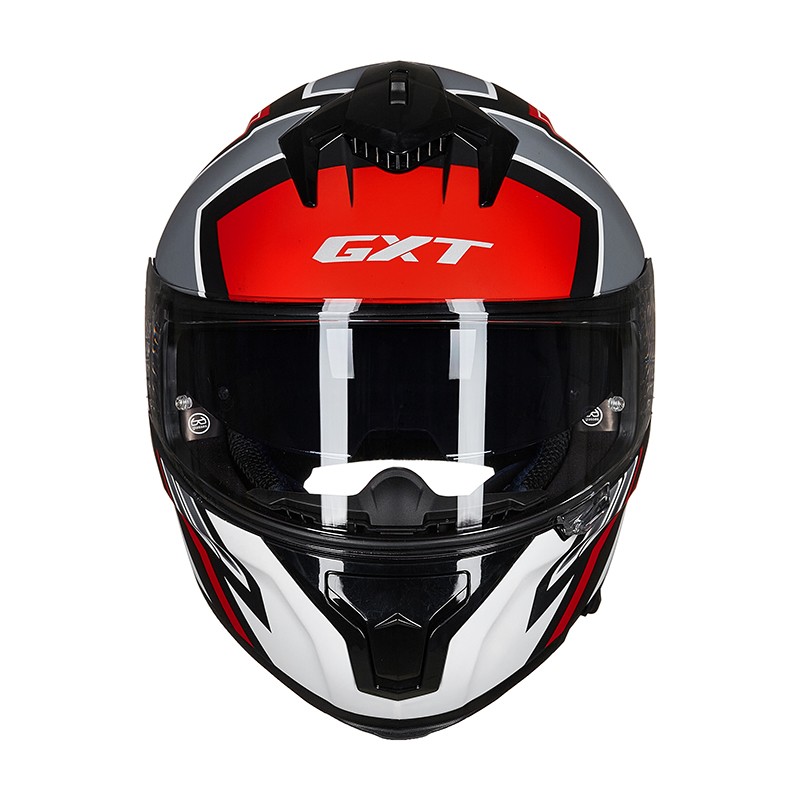 gxtgxt摩托车防雾双镜片头盔机车电动全盔男女安全帽四季601 哑黑/红