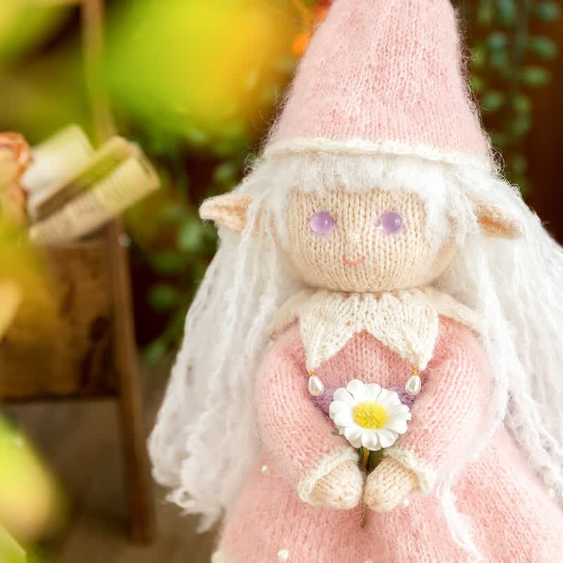 苏苏姐家精灵棒针玩偶手工diy棒针编织毛线团棉线自制材料包 【小粉】