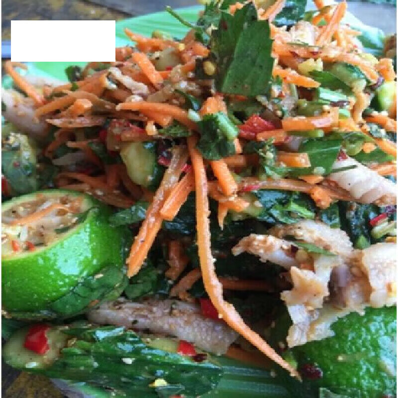 虎钢馋云南傣味特产新鲜现做舂鸡脚傣味云南特产小吃  500g 如图