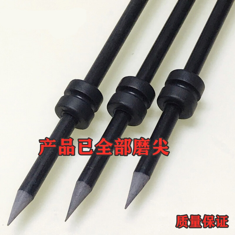 高强度耐高压加强皮套绝缘杆实心玻璃纤维绝缘棒地桩尖头 6粗40长