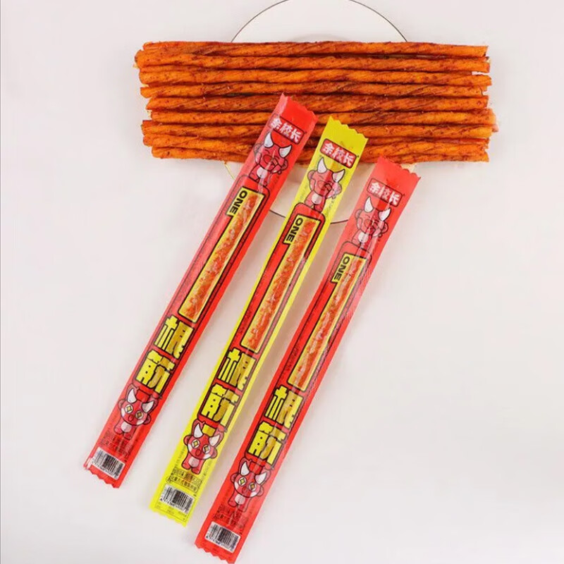 隽颜堂余校长一根筋辣条素牛筋8090后怀旧零食麻辣小吃儿时童年牛筋