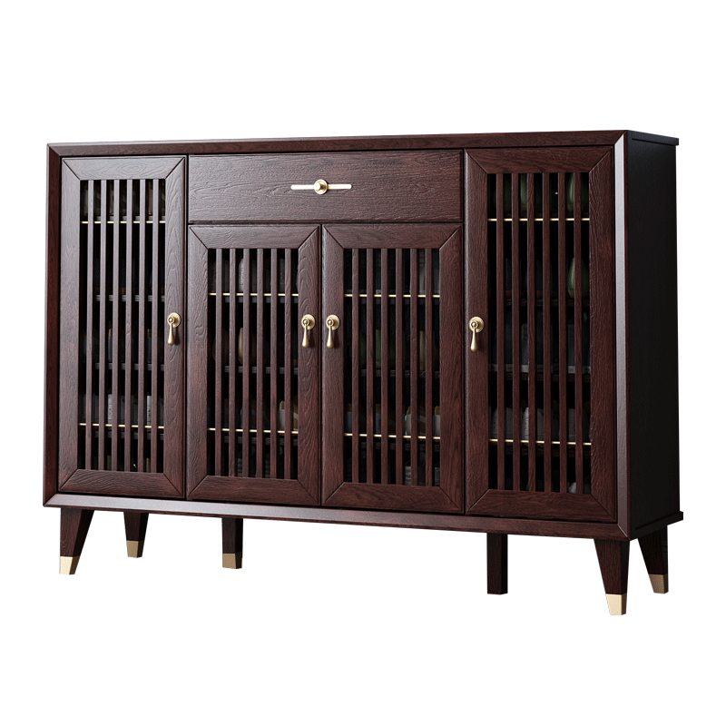 慕澜(MULAN)全实木鞋柜家用门口玄关柜新中式大容量透气防潮进门入户储物柜门外收纳柜门厅柜 SM63【整装发货送货到家 全实木材】 1