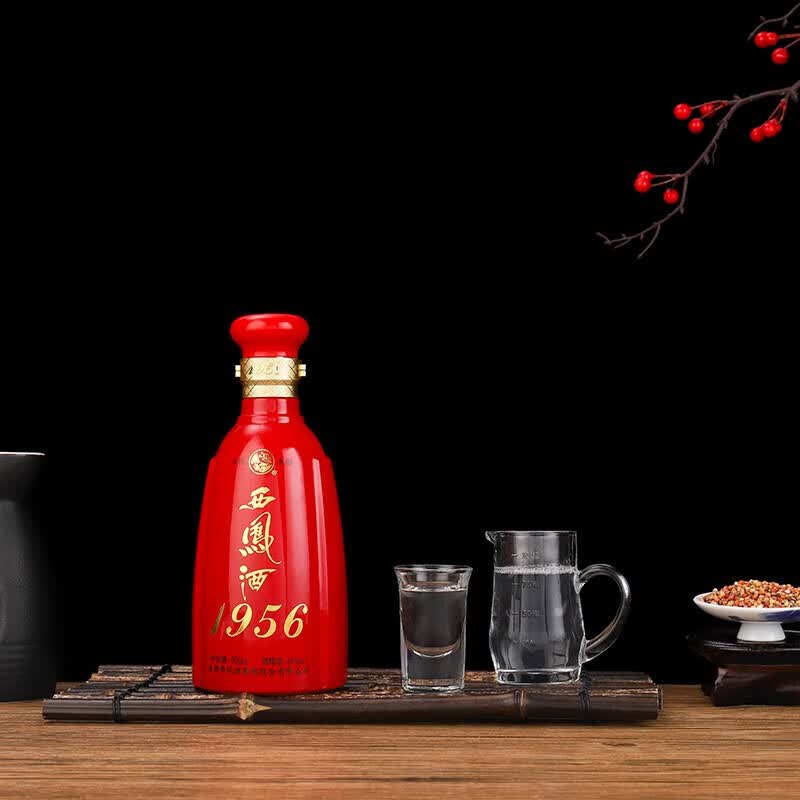 西凤酒1956红瓶 45度凤香型 婚宴礼赠白酒 45度 500mL 6瓶