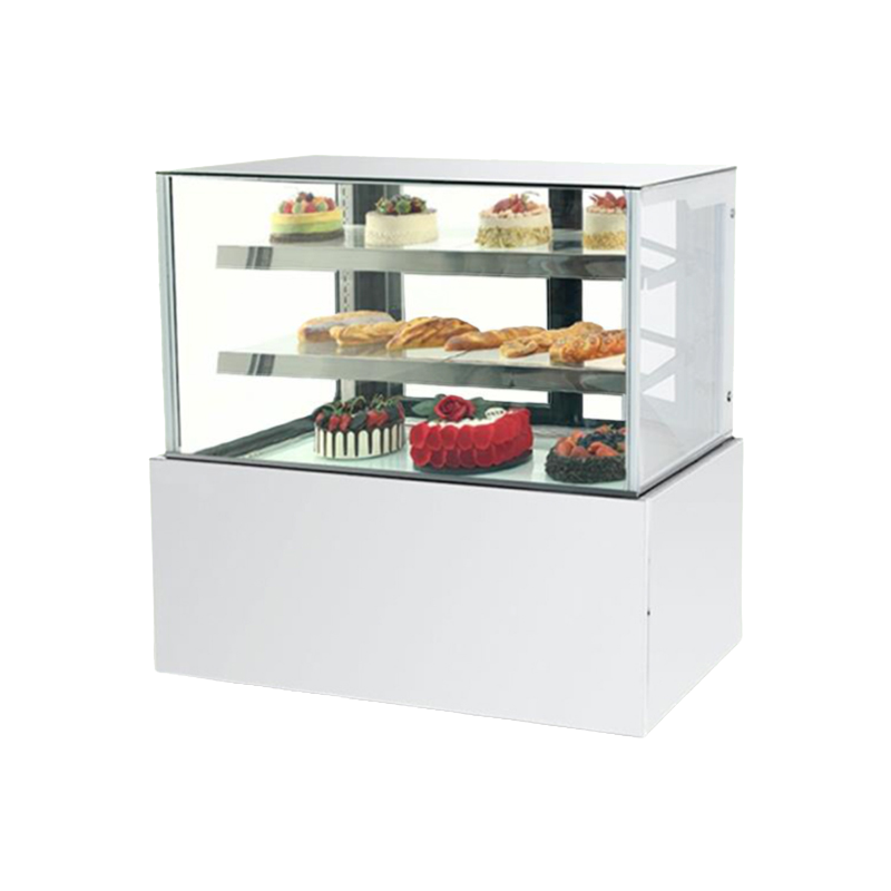 雪花（SNOWFLK）蛋糕展示柜 冷藏保鲜柜商用水果饮料熟食甜品寿司西点冰柜风冷XMD-JZ09直角 黑色