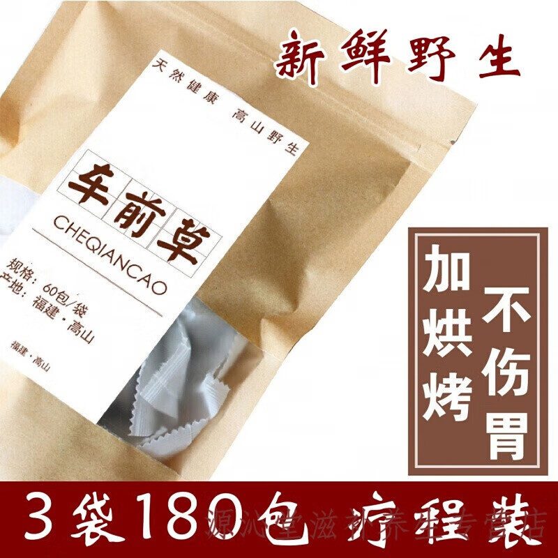 车前草袋泡茶3袋180包新鲜野生车前草特级泡水喝冲剂颗粒