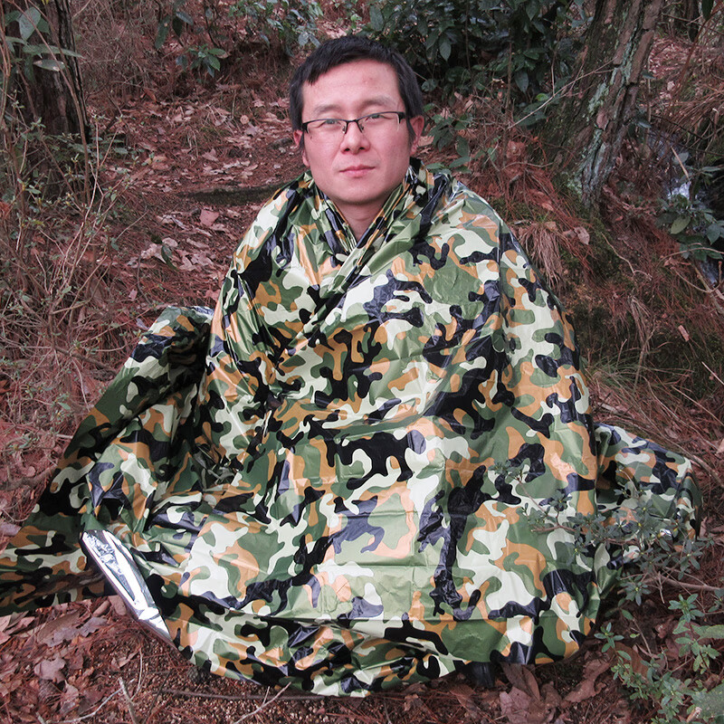 骉祥骉祥迷彩大号户外便携防寒医用急救毯应急急救保温毯救生毯工具y