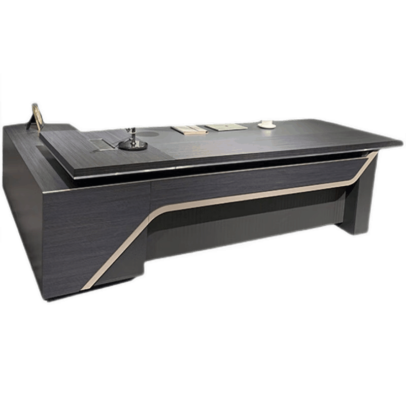 鑫禹恒 老板桌大班台简易主管经理桌椅迪欧全套总裁办公桌子商用办公室 1800*1800*760 (台面宽800)