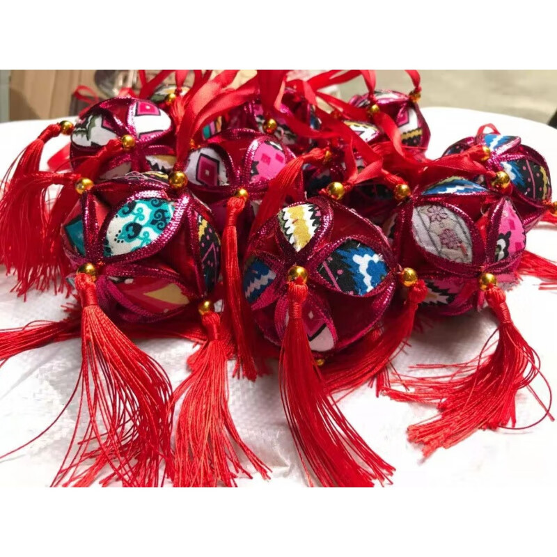 家小优三月三绣球民族特色纯手工 广西靖西民族三月三特色手工艺绣球