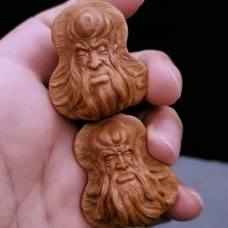 盤道 橄欖核核桃 壽星核桃 創(chuàng)意文玩核桃手捻男士手把件 定制 3.5*4.0*3.2cm