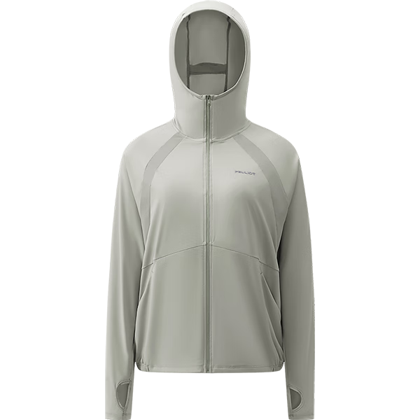 伯希和（Pelliot）小光盾防晒衣女夏新款冰丝专业防晒服皮肤衣 冰河灰 /高倍防晒升级款 S