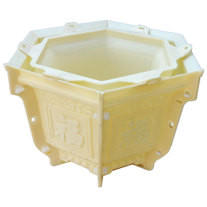 尚町 花盆模具水泥盆欧式六角盆景模型塑料大号混泥土花盘特大模子