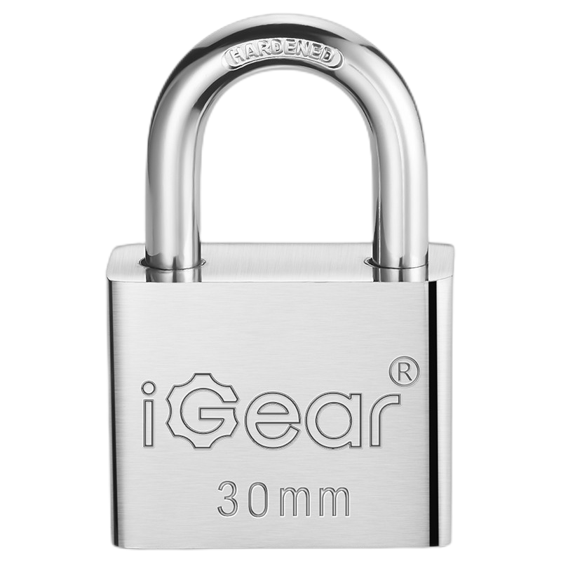 iGear 挂锁 防水防锈门锁工具锁 家用学校商铺门锁小防盗窗锁 30mm