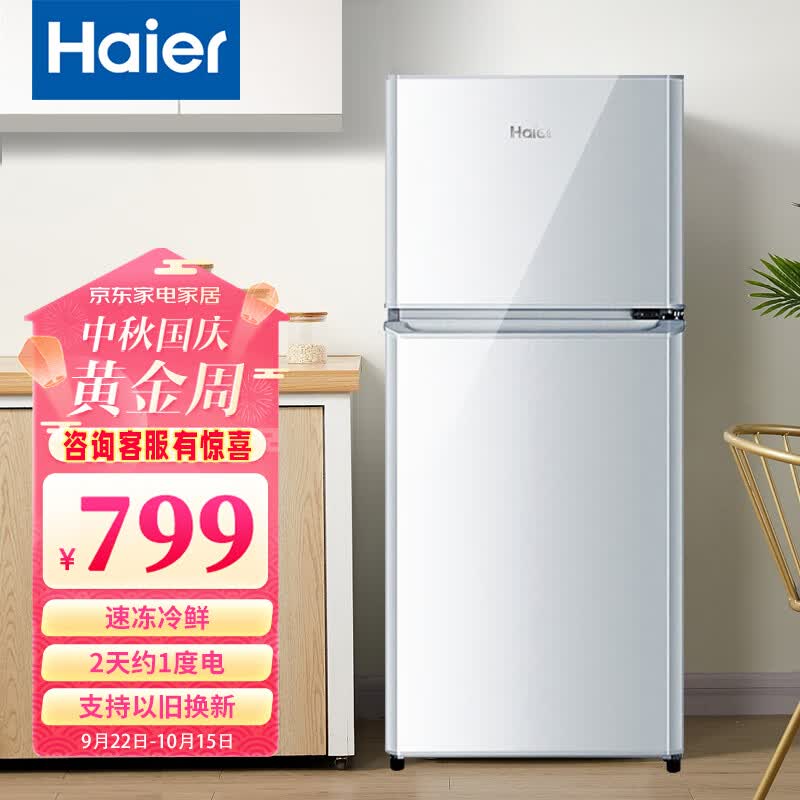 海尔（Haier）冰箱118升小型两门迷你双门冰箱宿舍家用租房小巧不占地节能省电冷藏冷冻电冰箱怎么样,好用不?