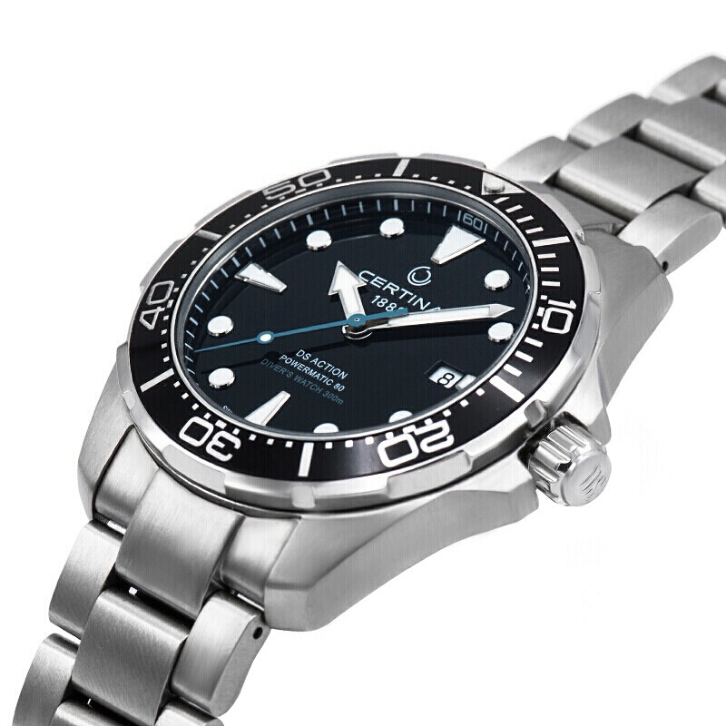 雪铁纳certina瑞士手表海龟潜水表动能系列机械钢带男表防水300米c