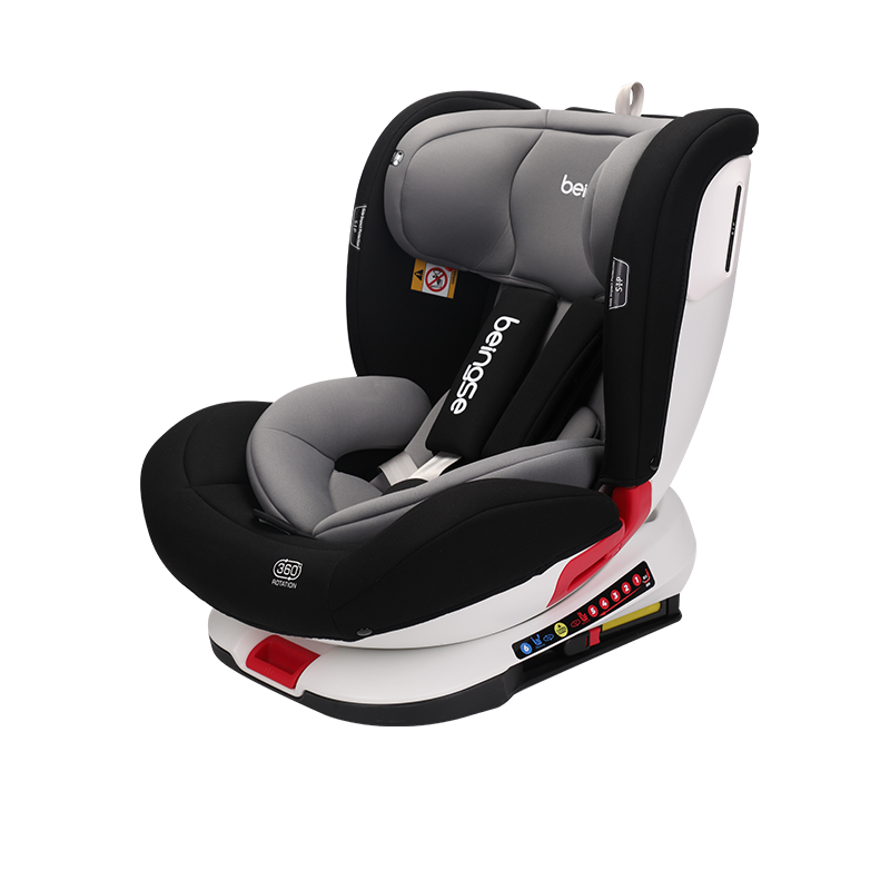 查询贝婴适儿童安全座椅汽车用0-4-12岁婴儿宝宝车载座椅ISOFIX硬接口360度旋转可坐可躺灵动红175°大躺角历史价格