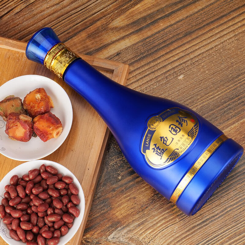贵人缘蓝色国珍白酒整箱浓香型52度500ml*6瓶礼盒装主图