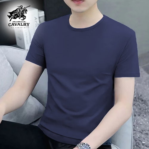 THE URBAN NICE官方品牌纯棉t恤男2025夏秋款短袖上衣商务纯色冰丝纯棉男士短袖 咖啡色-纯色 厚款 【宽松大码款】 5XL 码【建议185-210】-T恤