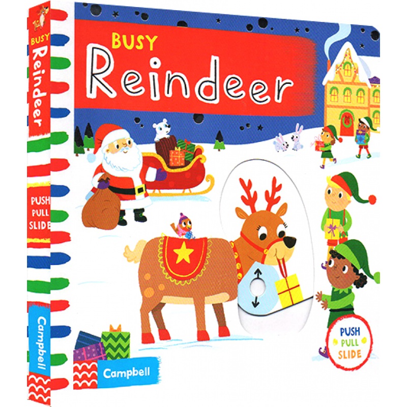 【外图原版】进口英文 busy系列 英文绘本 busy reindeer 忙碌的驯鹿