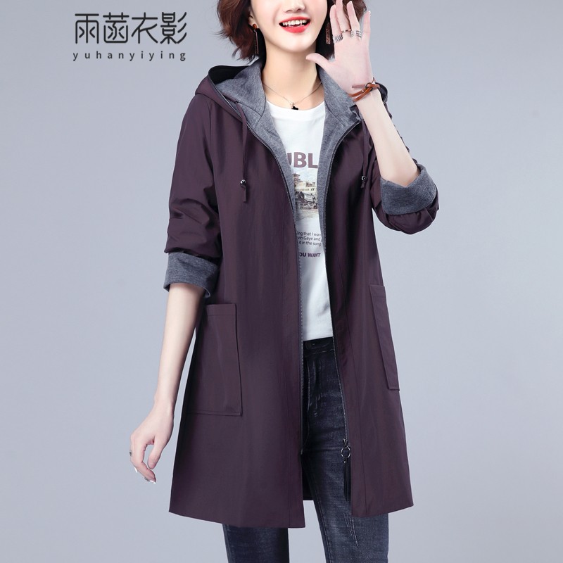 雨菡衣影 风衣女中长款年新款秋装中年妈妈洋气薄款春秋女士休闲小