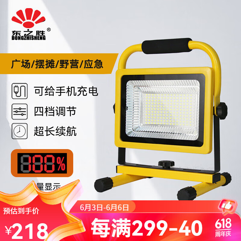 太阳能工地探照灯广场球场摆摊露营夜市超亮投光灯  187珠8电约500w