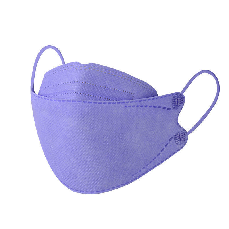 亿凌 kn95口罩3d彩色一次性四层柳叶型韩国时尚立体鱼形口罩不沾口红