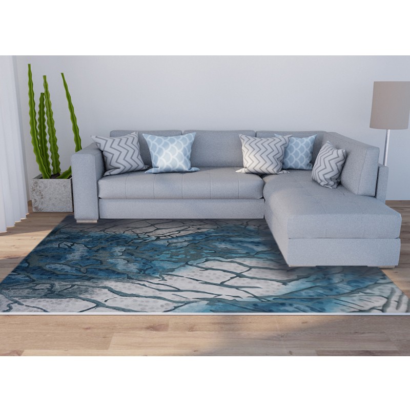 海马地毯 现代风格  客厅茶几地毯 新西兰羊毛手工定制地毯hm-11781