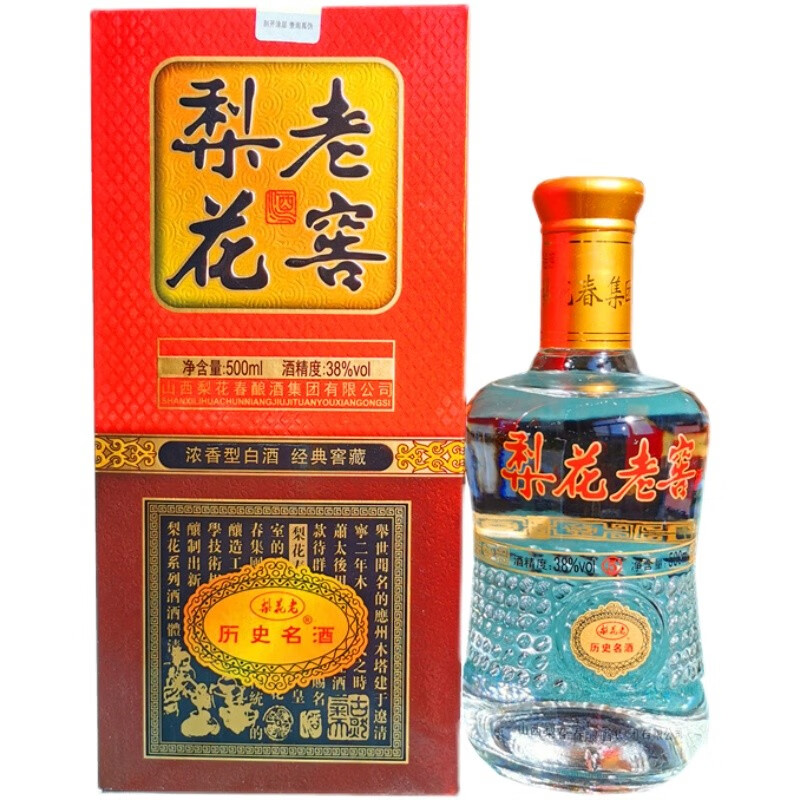 梨花春5年梨花老窖酒 山西朔州应县特产名酒38度低度盒装纯粮食酒