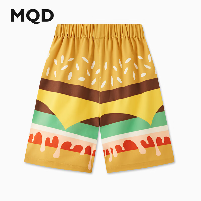 马骑顿(MQD)【吸湿速干】MQD男大童夏季新品汉堡沙滩裤户外五分休闲裤 桔色 150 cm