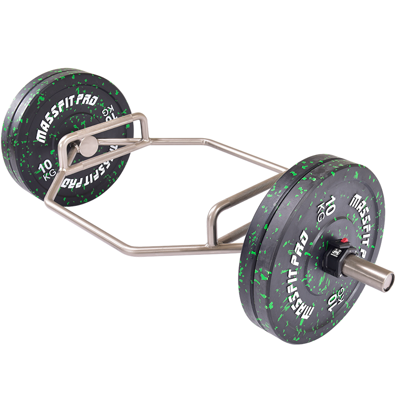 马西（MASSFIT）杠铃杆硬拉杆六角杠铃杆奥杆硬拉杆耸肩专用杠铃家用 六角杠铃OB56+卡扣一对