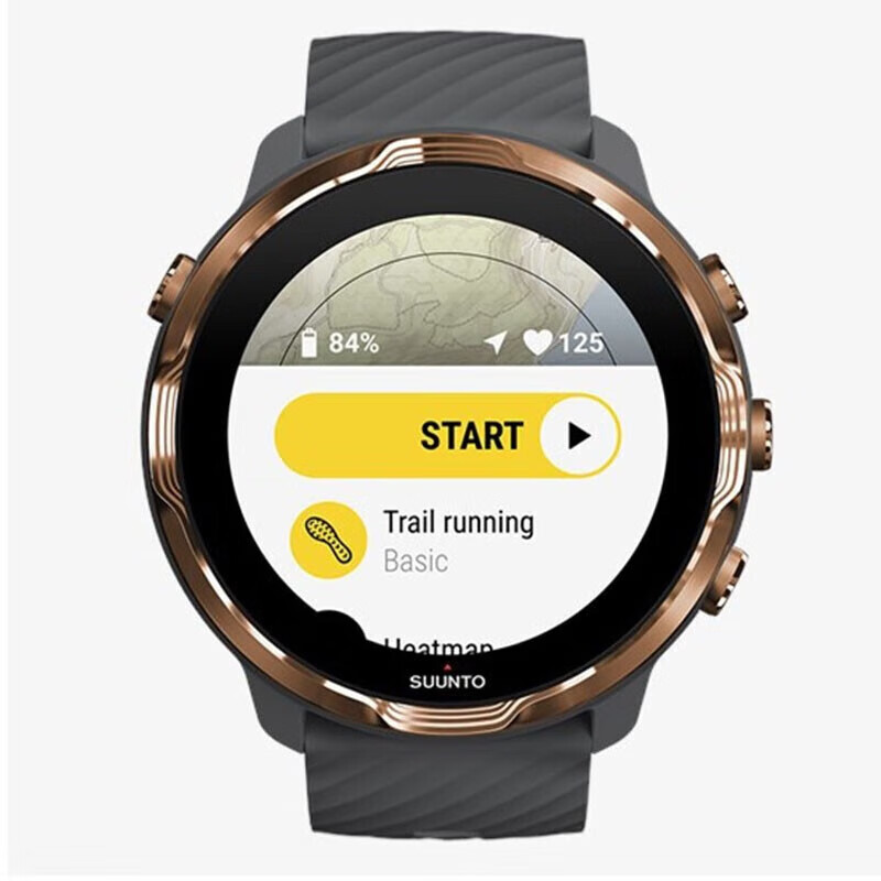 颂拓（SUUNTO）男女多功能GPS仪表7 智能运动双系统手表 户外跑步骑行游泳 石墨铜