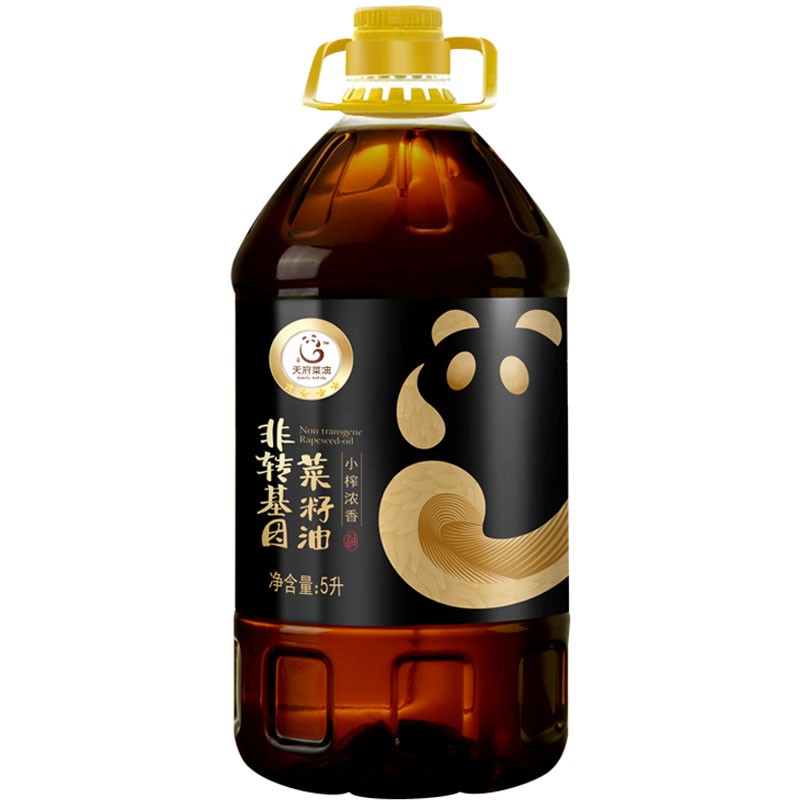 天府菜油 小榨工艺 四川浓香菜籽油 5L（四星） 非转基因 食用油 国企出品