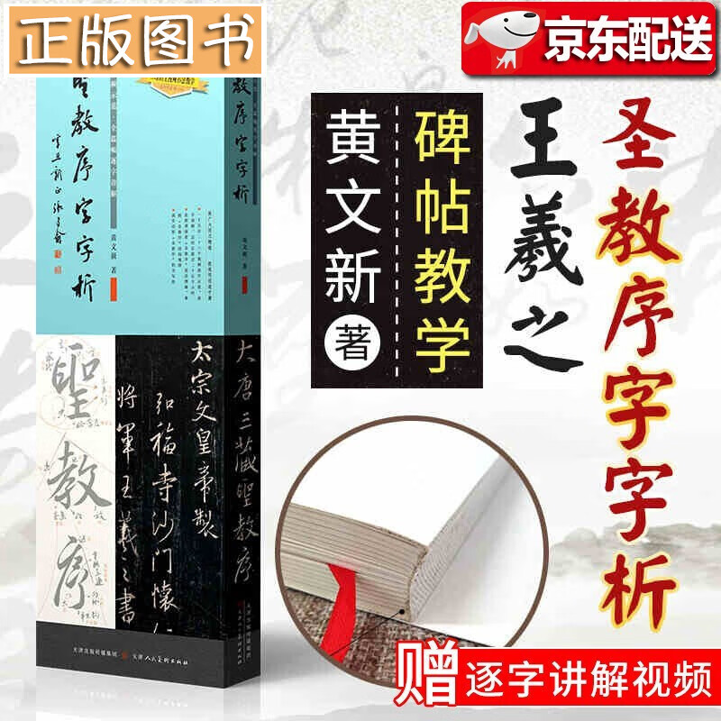 【】王羲之圣教序字字析 黄文新 碑帖笔法临析毛笔书法临摹软笔笔法解析书法教程 天津人美出版社