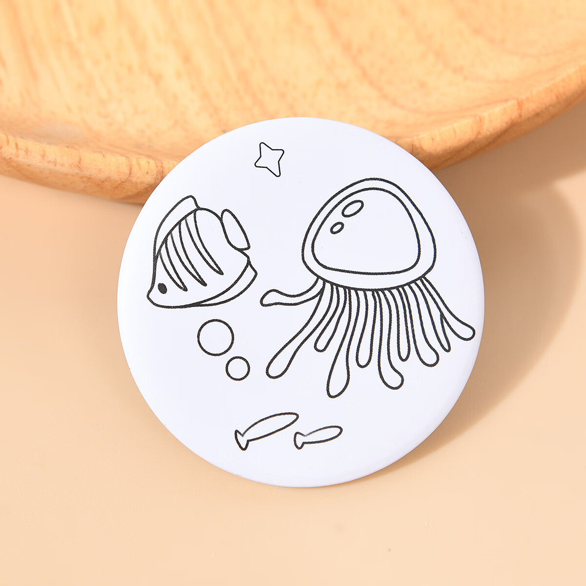 戎夏创意儿童diy填色徽章幼儿园小礼品小学生卡通可爱涂鸦胸针绘画章