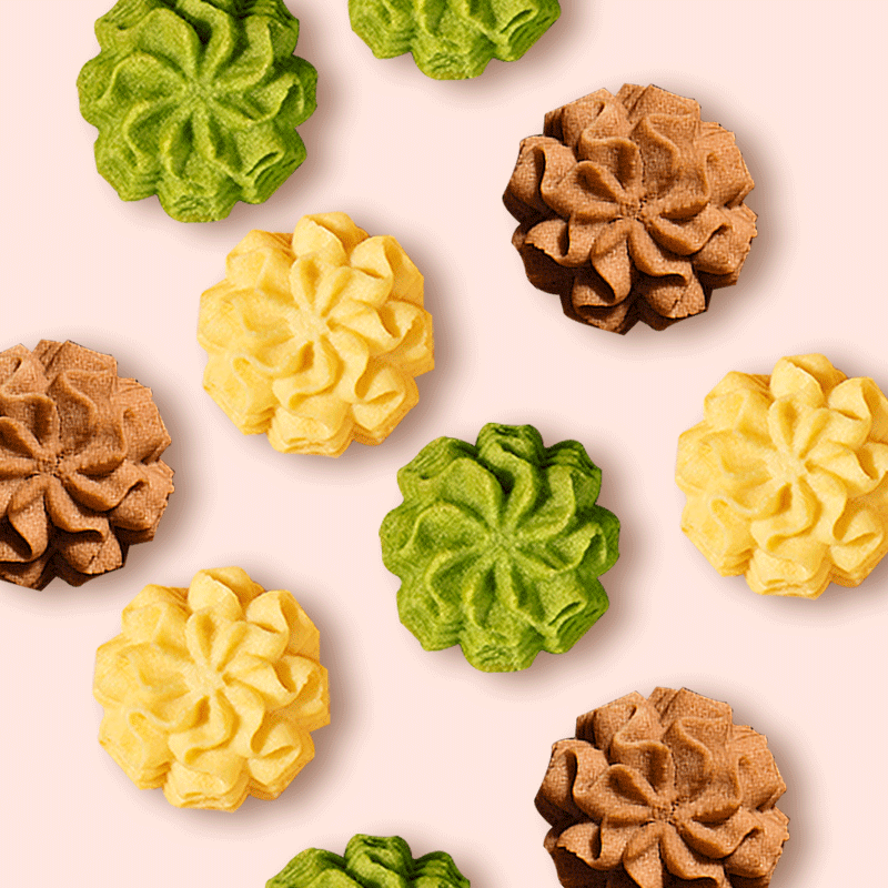 澳丰园休闲零食追剧下午茶网红雪花曲奇饼干 可可抹茶奶油味小花曲奇 可可味120g