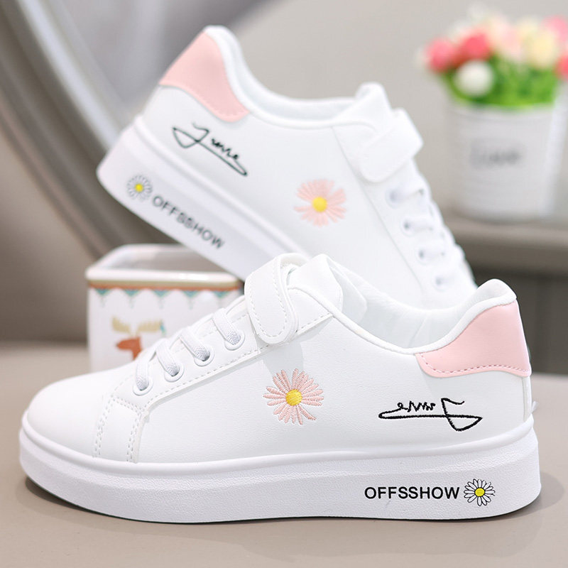 法英莎小学生小白鞋女生少女孩平板鞋女童跑步鞋春夏季透气春天穿的