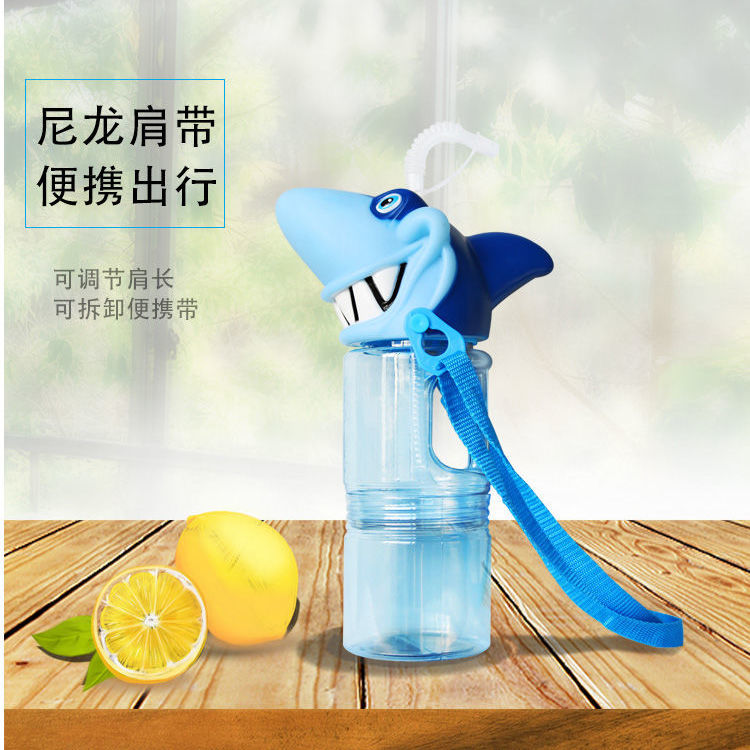 鲨鱼杯外科风云夏季新款搞怪塑料热水杯子大容量随身吸