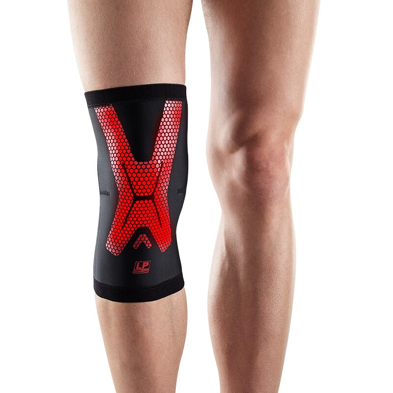 lp ct71 运动护膝 健身篮网排足羽毛球膝盖护具 红色 s