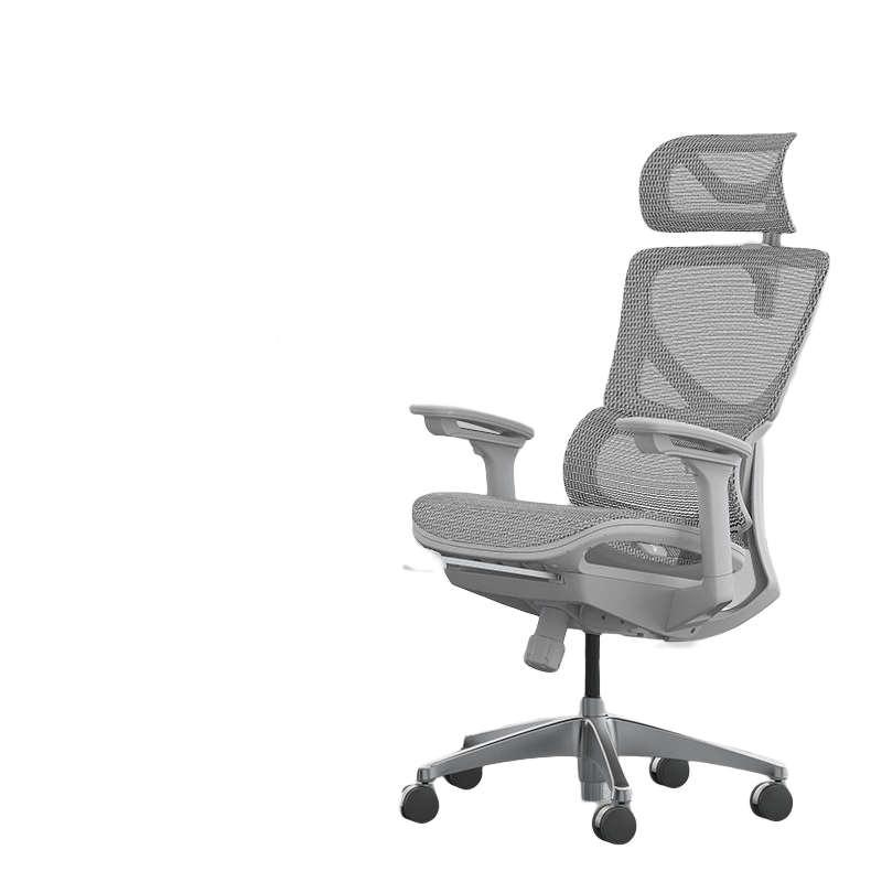 达宝利 Ergosmart人体工学椅 电脑椅主播椅办公椅 家用转椅电竞椅老板椅 灰色铝合金脚+脚托