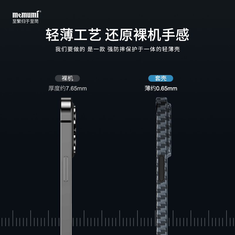 麦麦米适用iphone13promax手机壳 凯夫拉芳纶纤维苹果13全包镜头精孔苹果13pro手机套 iphone 13 Pro Max【6.7】黑色