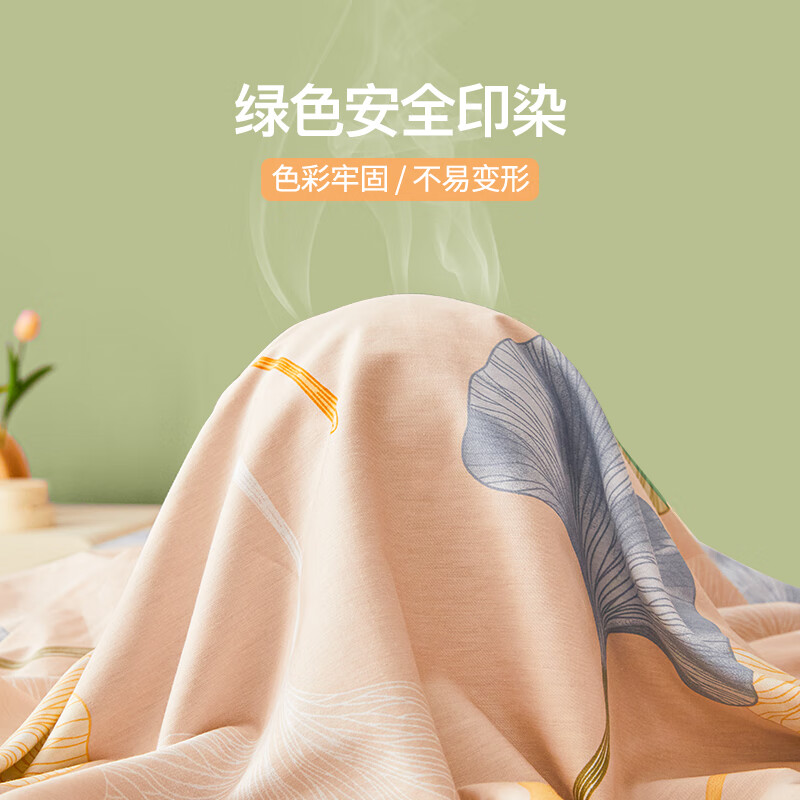 恒源祥四件套全棉纯棉100床上用品宿舍床单被套春夏床品套件多款可选 【40S全棉+AB双版】银杏果实 1.5m 床单款 被套200*230cm 四件套